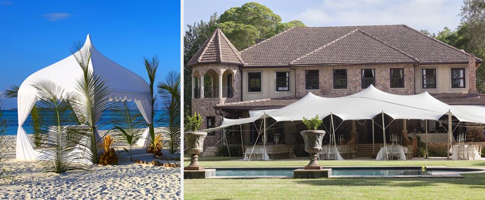 The materials for the various marquees