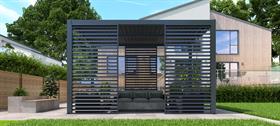 Pergola med väggar