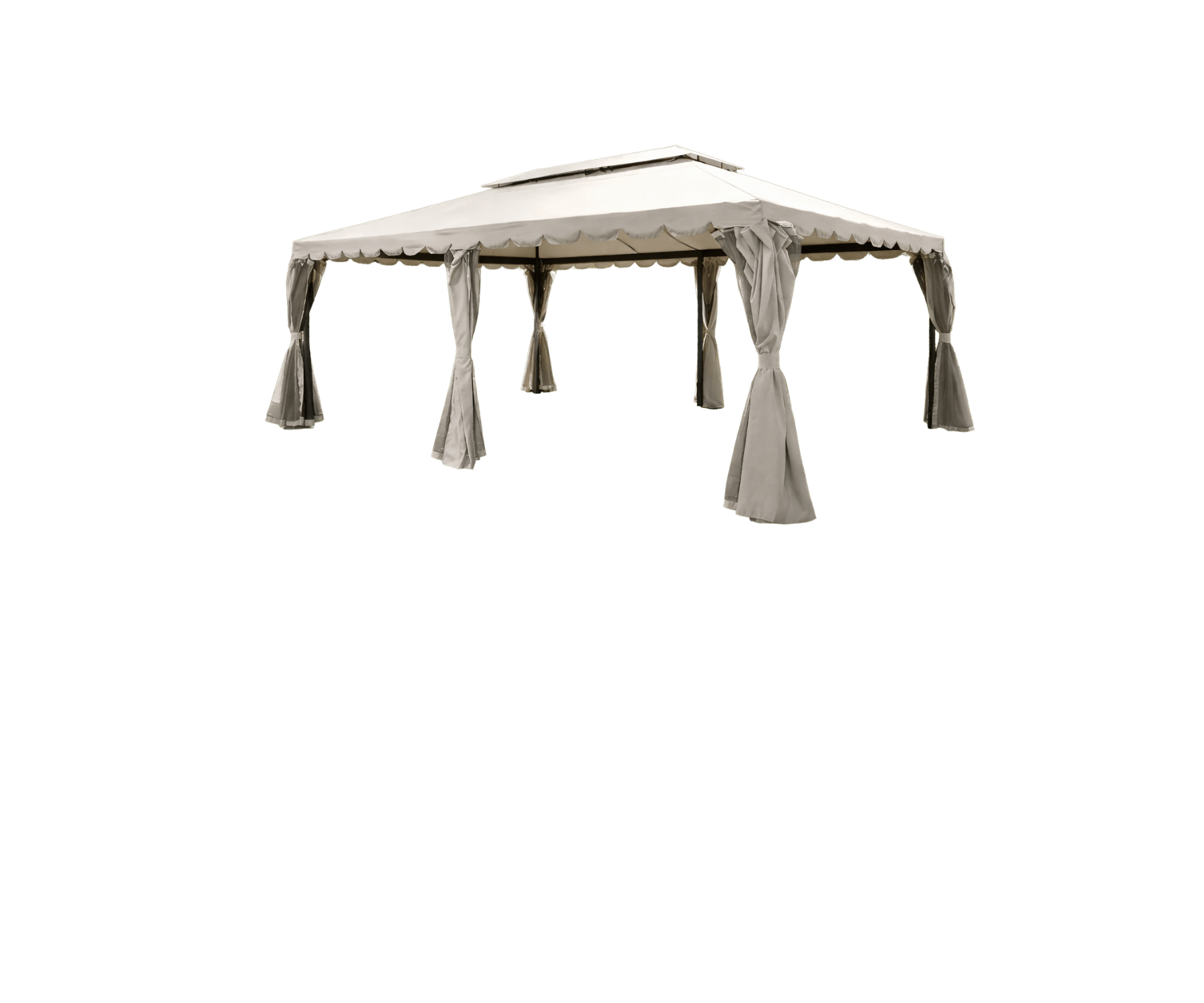 Pergola gazebo with textile roof