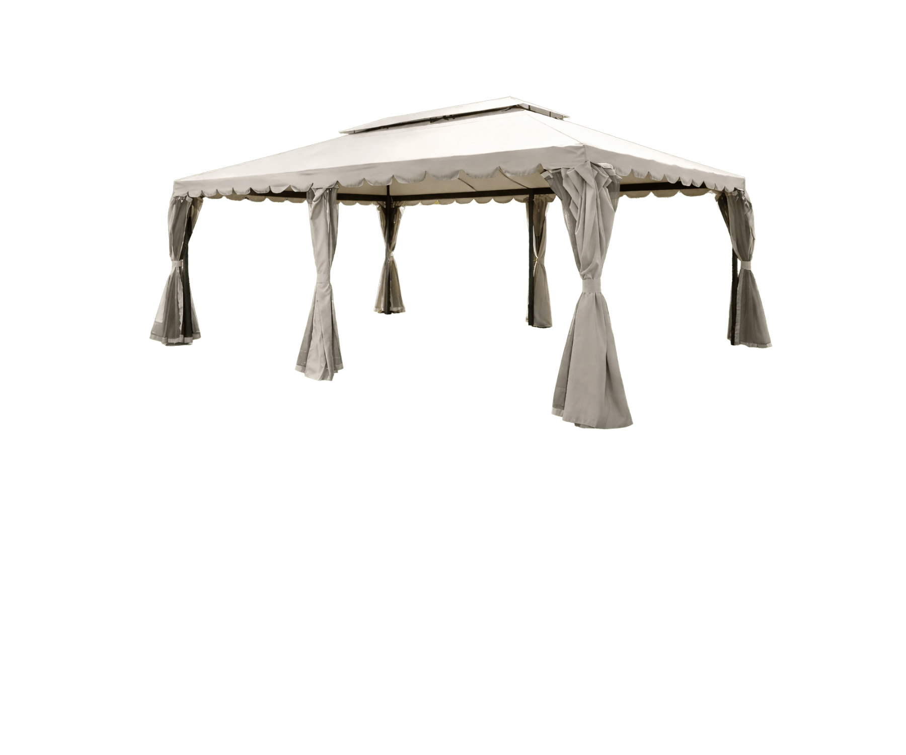 Pergola gazebo with textile roof