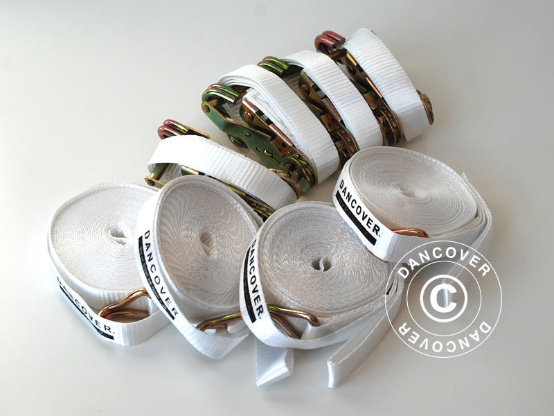 Storm straps, White, 4 pcs.