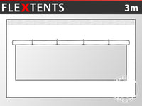 Parede lateral c/ janela panorâmica para FleXtents, 3m, Branca