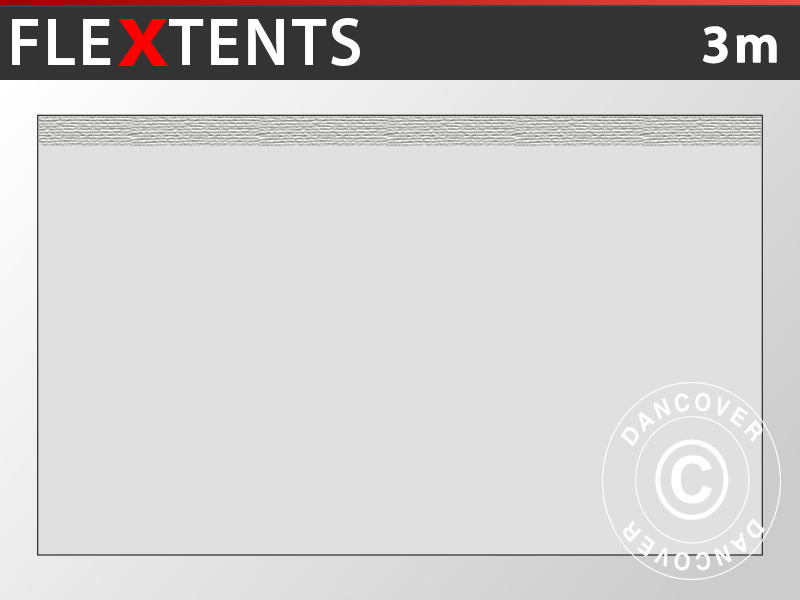 Standard sidewall for FleXtents, 3 m, Silver