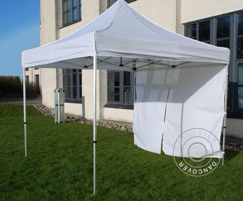 Zijwand met ritssluiting voor FleXtents, 3m, Wit