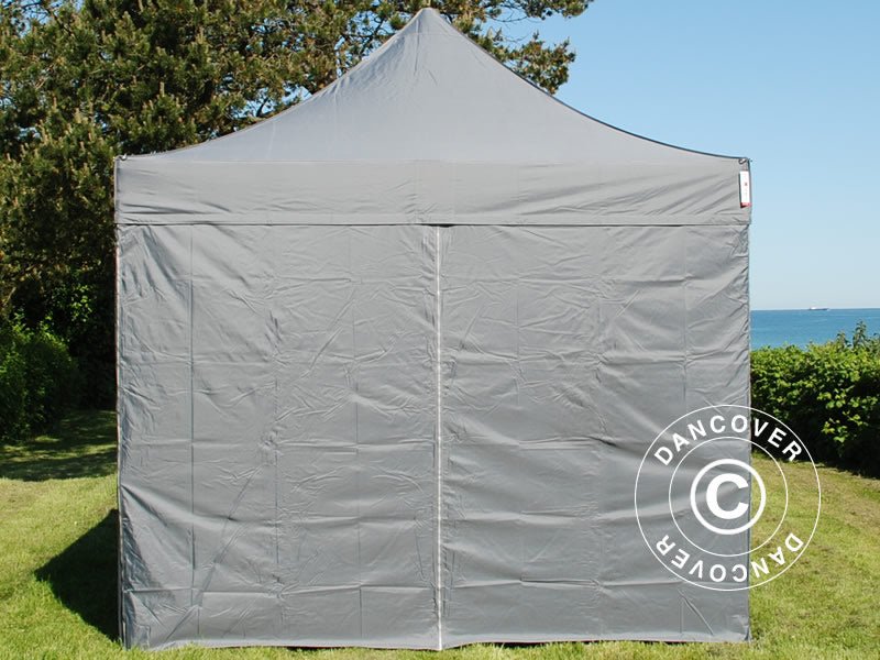 Seitenwand-Set für das Faltzelt FleXtents 3x6m, Grau