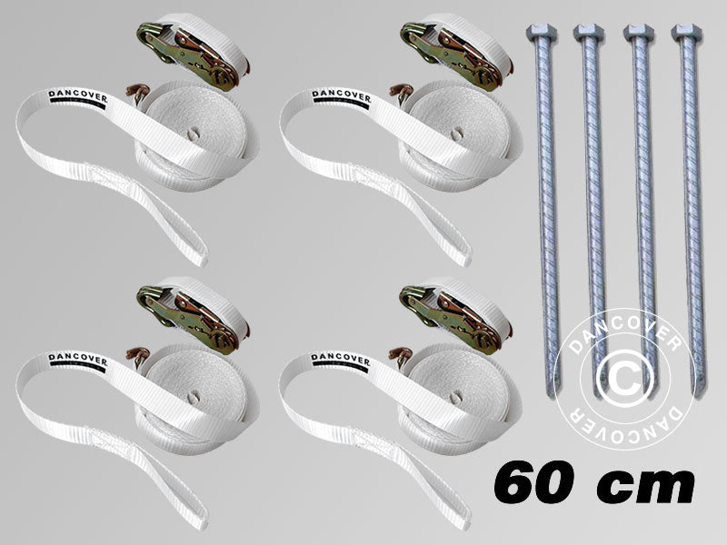 Sigurnosni Paket 4 (Klina za oluju 60cm i trake za oluju), Bijele