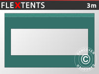 Zijwand met panoramaraam voor FleXtents, 3m, Groen