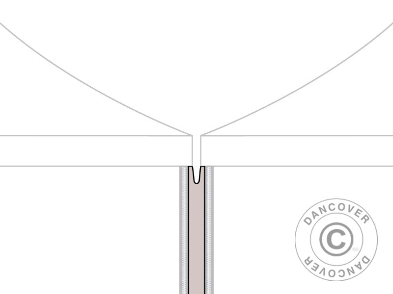 Infill joint panels for FleXtents® PRO pop-up gazebo 3 m series, Latte, 2 pcs.