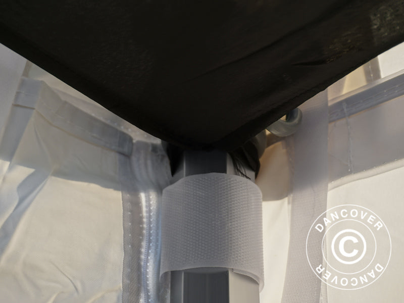 FleXtents Griestu Drapērijas, Melnas, priekš 4x4m Saliekamas nojumes