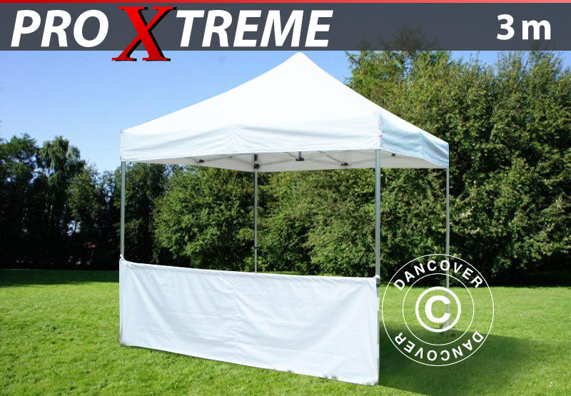 Halbe Seitenwand für FleXtents PRO Xtreme, 3m, Weiß