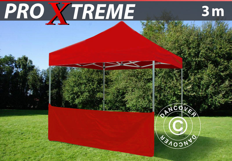 Half sidewall for FleXtents PRO Xtreme, 3 m, Red