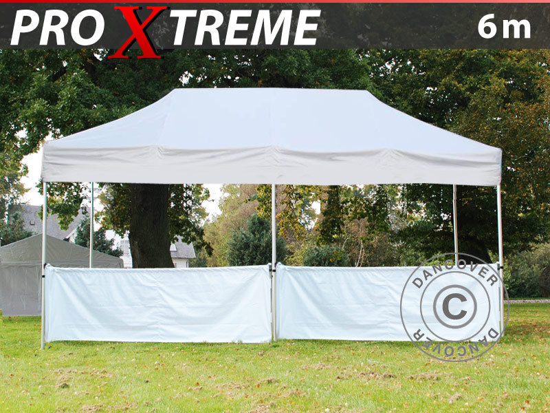 Half zijwand voor FleXtents PRO Xtreme, 6m, Wit
