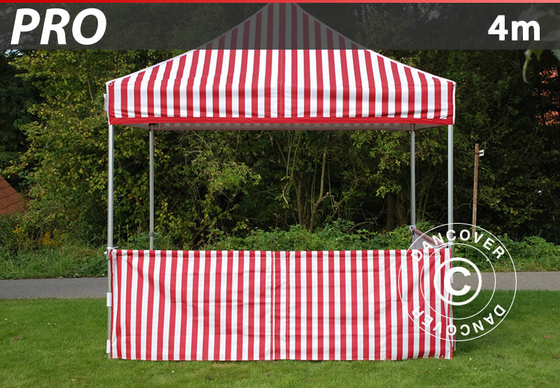 Mezza parete laterale per FleXtents PRO, 4m, Rigato