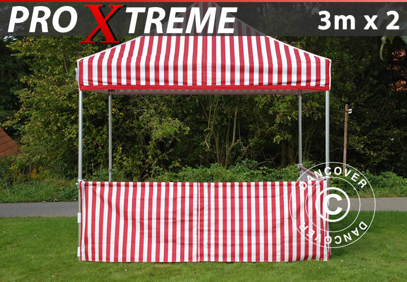 Half sidewall for FleXtents PRO Xtreme, 6 m, Striped