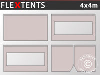 Kit de parede lateral para Tenda Dobrável FleXtents 4x4m, Latte