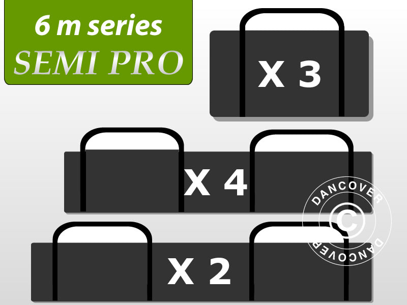Tragetaschenpaket, Partyzelt 6m-Serie SEMI PRO