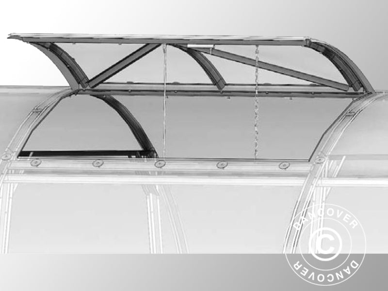 Lüftungsfenster für Gewächshaus Duo, 61x98cm, Silber NUR 3 ST. ÜBRIG