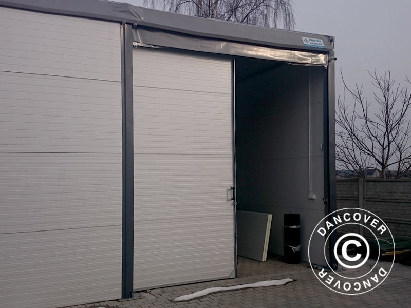 Schiebetor für industrielle Lagerhalle Alu, 4,70m, Metall, weiß