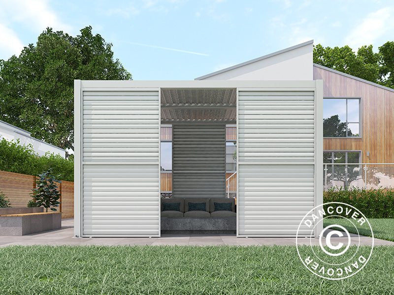 Žalūziju siena bioklimatiskām San Pablo pergola nojumēm, 1,23x2,175m, Balts