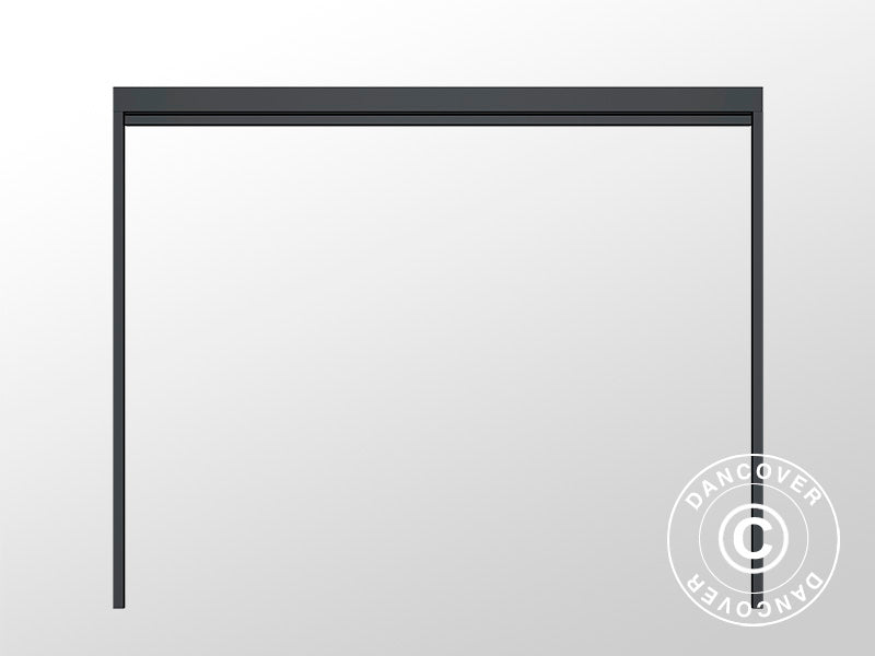 Electric sidewall screen for pergola gazebo San Pablo, 3 m, Black