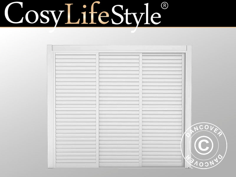 Lamell-liugukse komplekt San Pablo pergolapaviljonile 3m, 0,92x2,18m, Valge