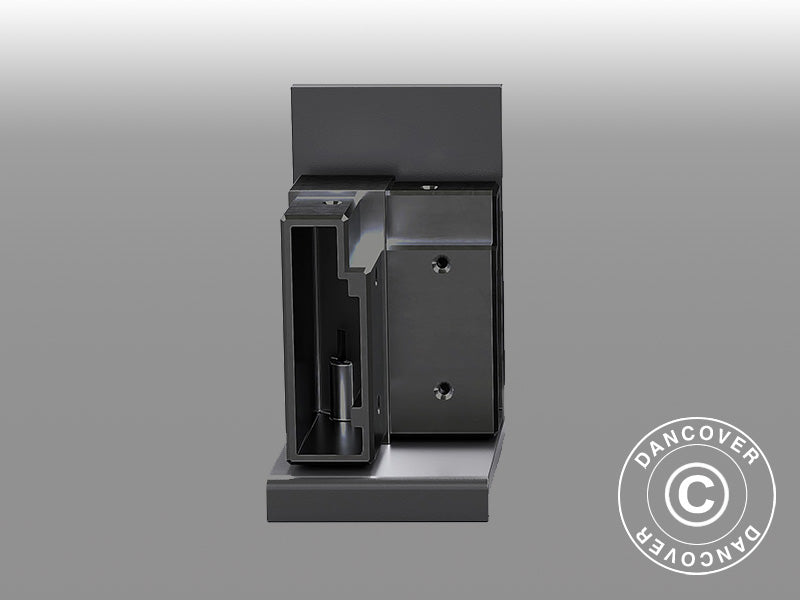 Sienas kronšteins San Pablo lapenei 3x3m, 3x4 un 4x4m, Melns, 2 gab.