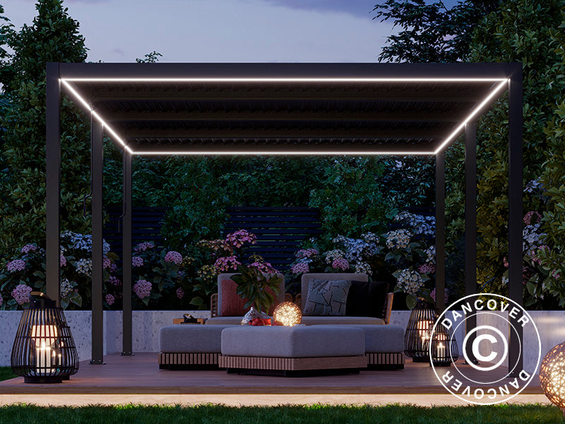 LED Lichtleiste für San Pablo Pergola Pavillon 3x5,8m, 6 Stk., Warmweiß
