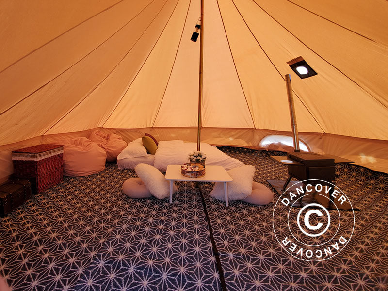 Zeltmatte für 5m TentZing® Glampingzelt, 2 Stk., Blau/Weiß