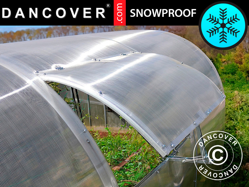 Ventilatievenster met automatische opener voor broeikas Strong NOVA 3m breed, Zilver