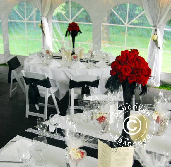 Marquee lining and leg curtain pack, White, for 5x12 m marquee