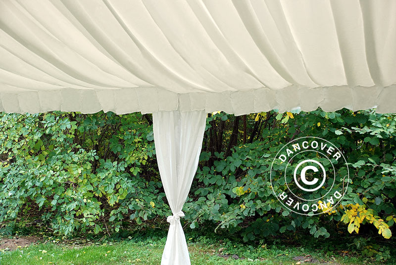 Gordijnpakket voor binnenwerk en buizen, Wit, voor 8x16m (2,6) partytent SEMI PRO Plus