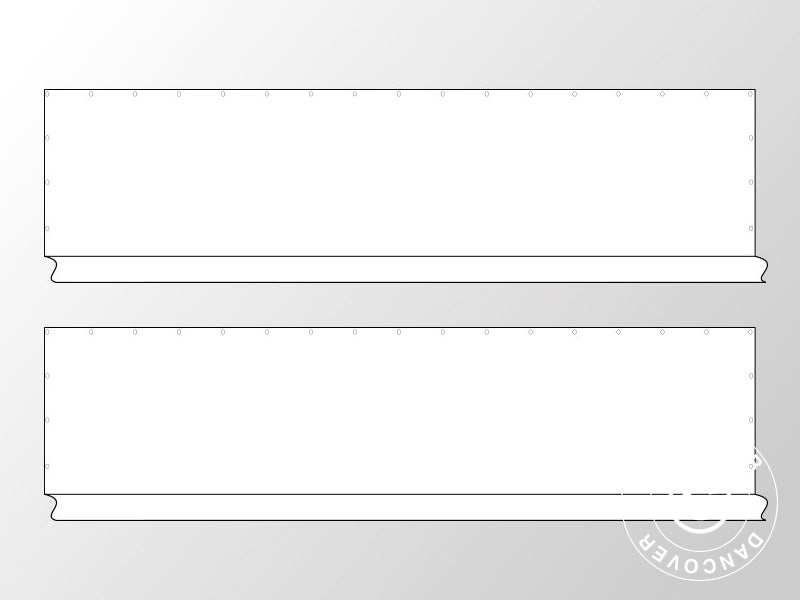 Zijwanden zonder ramen voor partytent PLUS 12m, 2 st, Wit