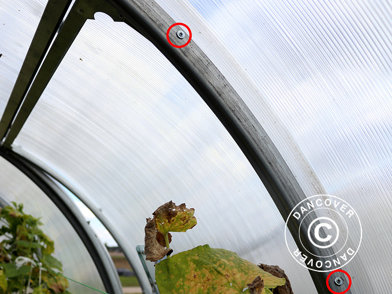 Ventilation window w/automatic opener for greenhouse Strong NOVA 3 m wide, Silver