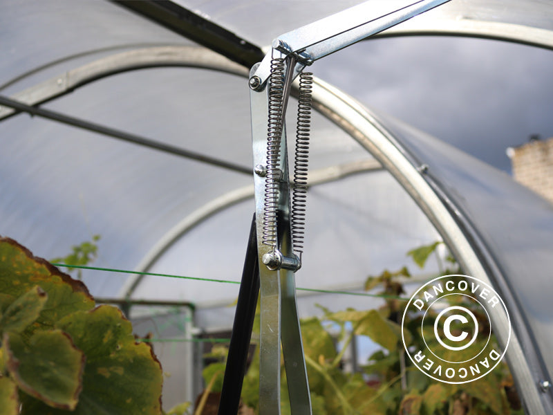 Ventilation window w/automatic opener for greenhouse Strong NOVA 6 m wide, Silver