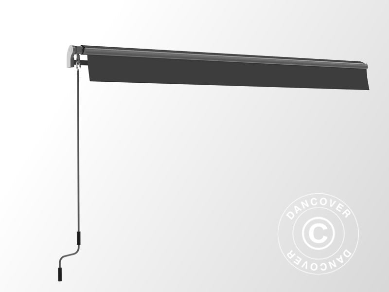 Toldo con Manivela, 2,95x2,5m, Gris/Armazón Gris