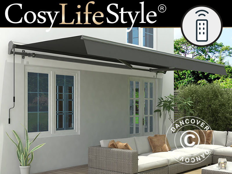 Tenda s Daljinskim upravljačem, 3,95x3m, Siva/Sivi Okvir