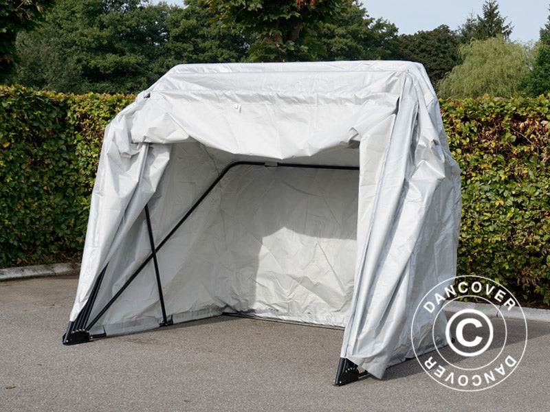 Garage pliant (Moto), 1,88x3,45x1,9m, Gris