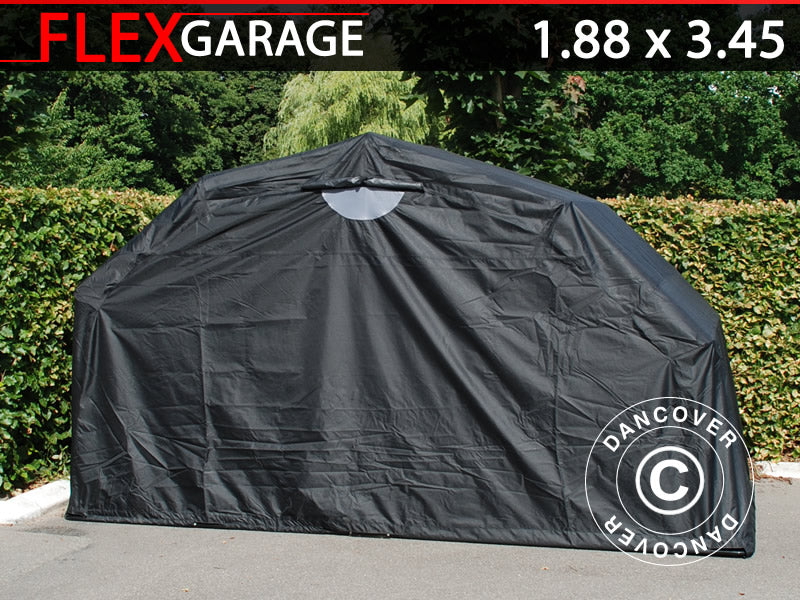 Garaje plegable (MC), 1,88x3,45x1,9m, Negro