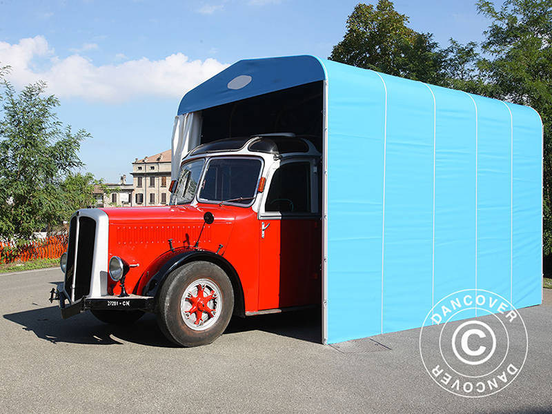 Inklapbare tunnelgarage (Caravan), 3,5x7,21x3,9m, Beige