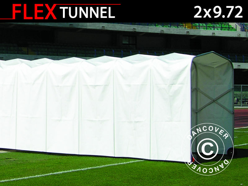 Retractable tunnel, 2x9.27x2.2 m, White