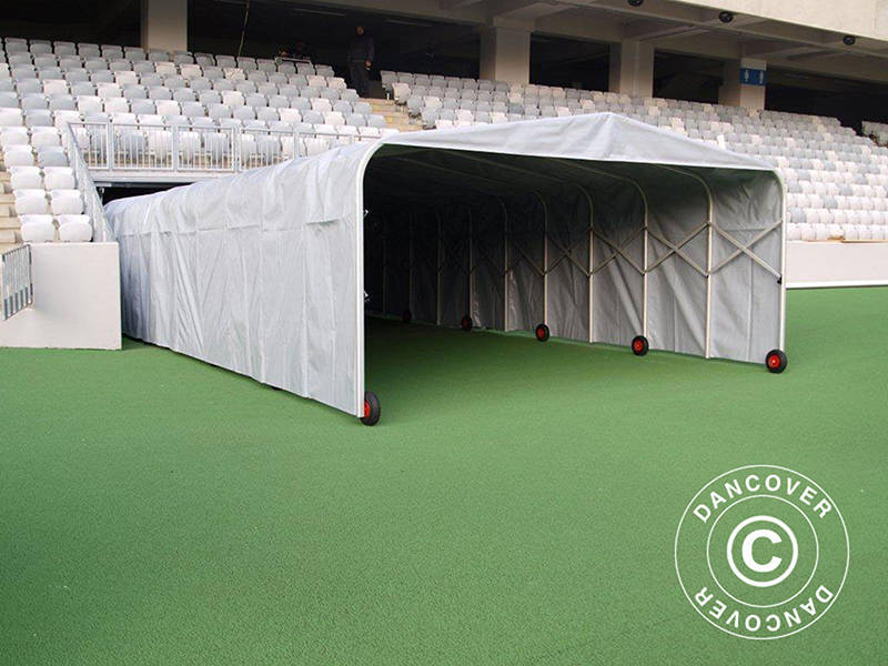 Stadiontunneli, kokoontaitettava, 2x10,3x2,2m, Valkoinen