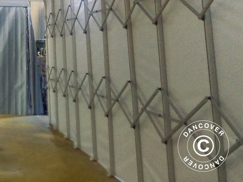 Stadiontunneli, kokoontaitettava, 2,5x11,33x2,2m, Valkoinen