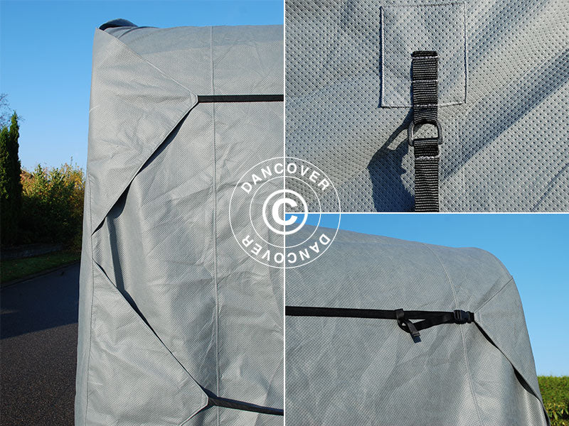 Caravan cover, 6.4x2.5x2.25 m, Grey