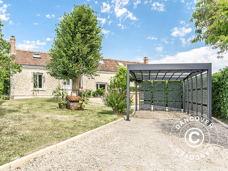 Carport Libeccio 8 w/side panels, 3.26x5.09x2.34 m, Anthracite