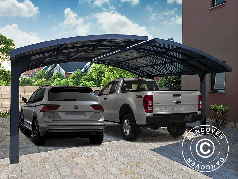 Kahden auton autokatos Arizona, 5,78x4,95m, Palram/Canopia, Harmaa