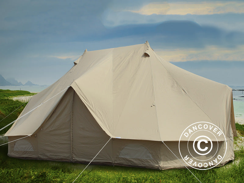 Tent for glamping, TentZing®, 4x6 m, 12 Persons, Sand