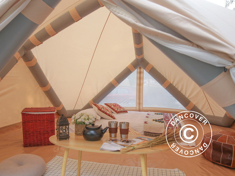 Aufblasbares Glampingzelt, TentZing®, 4x4m, 5 Personen, Sand
