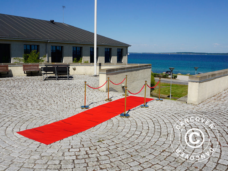 Punainen matto painatuksella, 1,2x6m