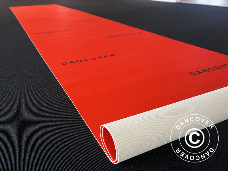 Roter Teppichläufer mit Aufdruck, 1,2x12m