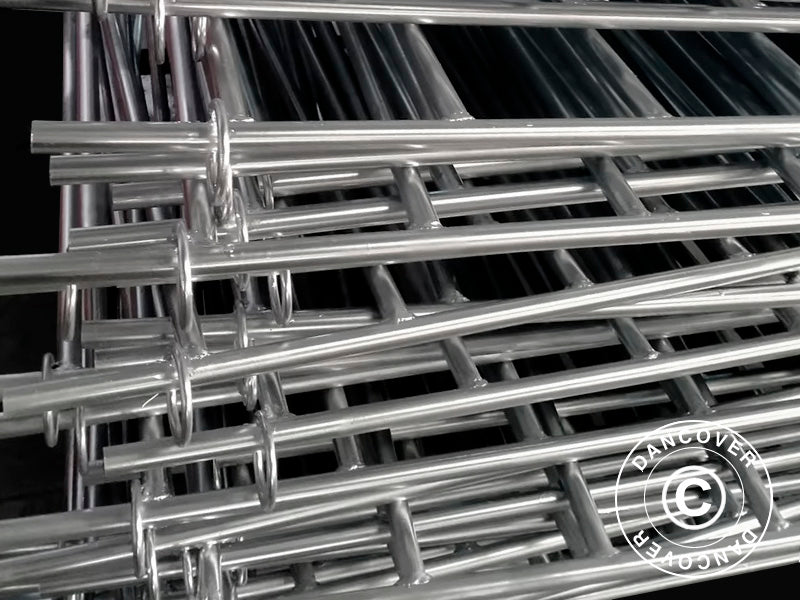 Dierenomheining, 1,5x1,22m, 4 st., Zilver